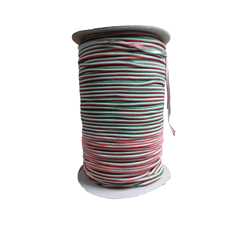 ELASTICO PIATTO MM.4,5 TRICOLORE ITA(MT)ROCCHE DA 500MT