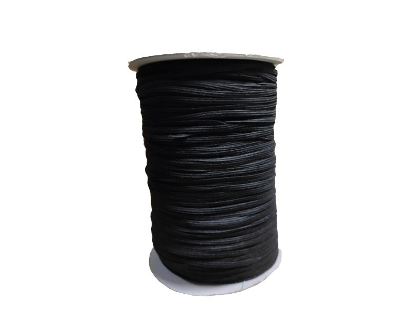 ELASTICO PIATTO MM.4,5 NERO         (MT)ROCCHE DA 500M