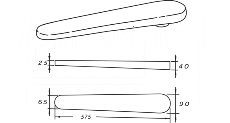 BRACCIO STIRAMANICHE RISCALDATO 575MM BRFR (EX A0846)