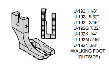 WALKING FOOT OUTSIDE CORDONCINO 5/16
